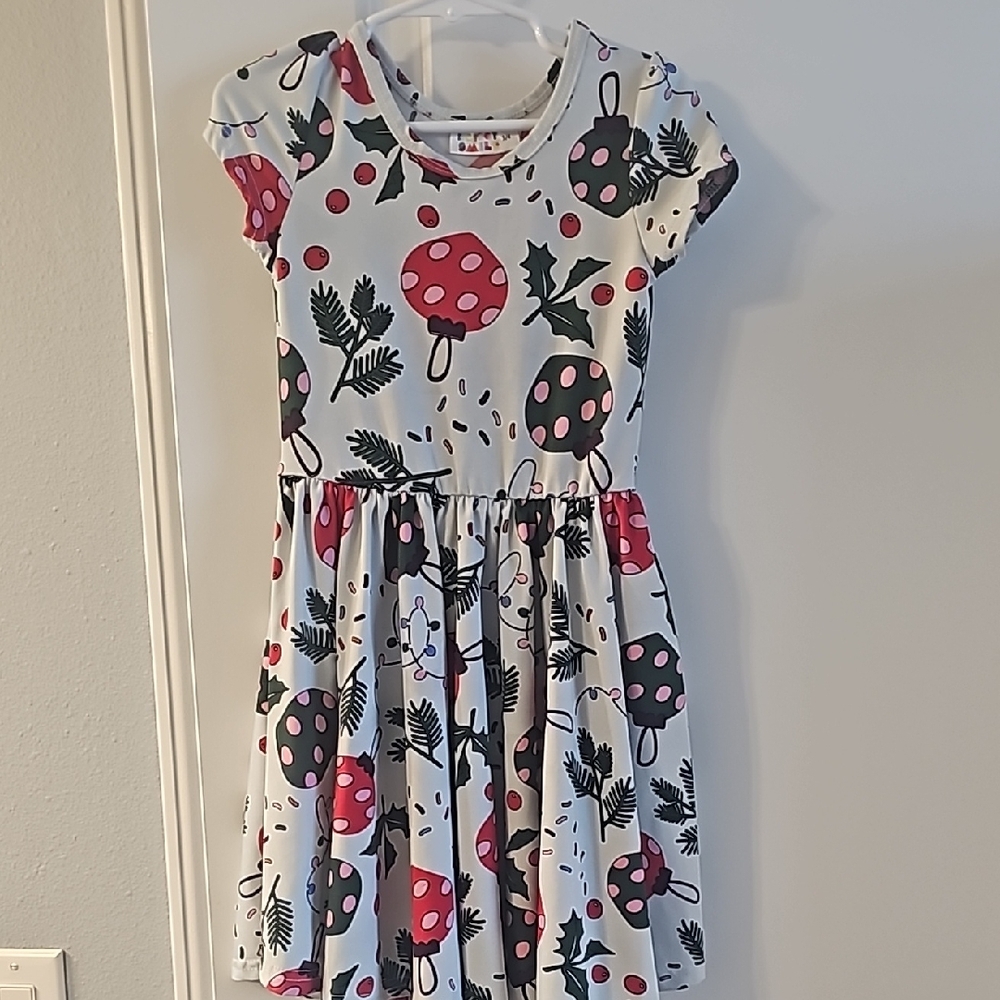 Kids' Festive Print Dress - Multicolor